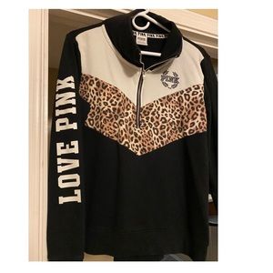 Pink 3/4 zip sweatshirt